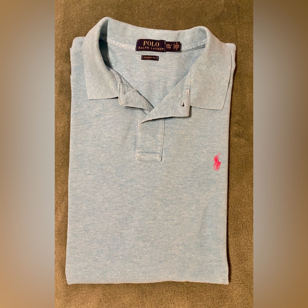 Polo by Ralph Lauren Blue Polo Shirt Classic Style, size: XXL (5197)